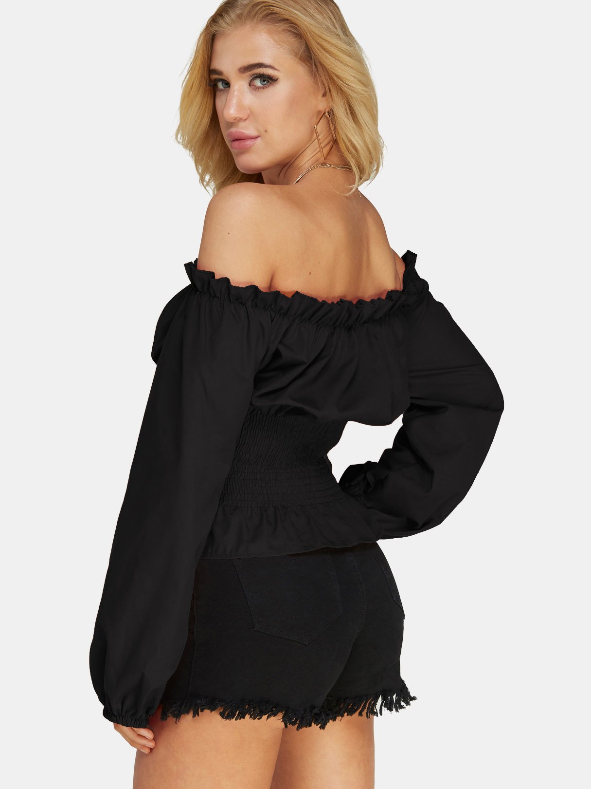 NEW FEELING Womens Black Blouses