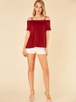 OEM ODM Womens Burgundy T-Shirts