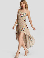 NEW FEELING Womens Khaki Floral Dresses