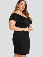 OEM Ladies Black Plus Size Dresses
