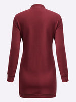 OEM Ladies Burgundy Casual Dresses