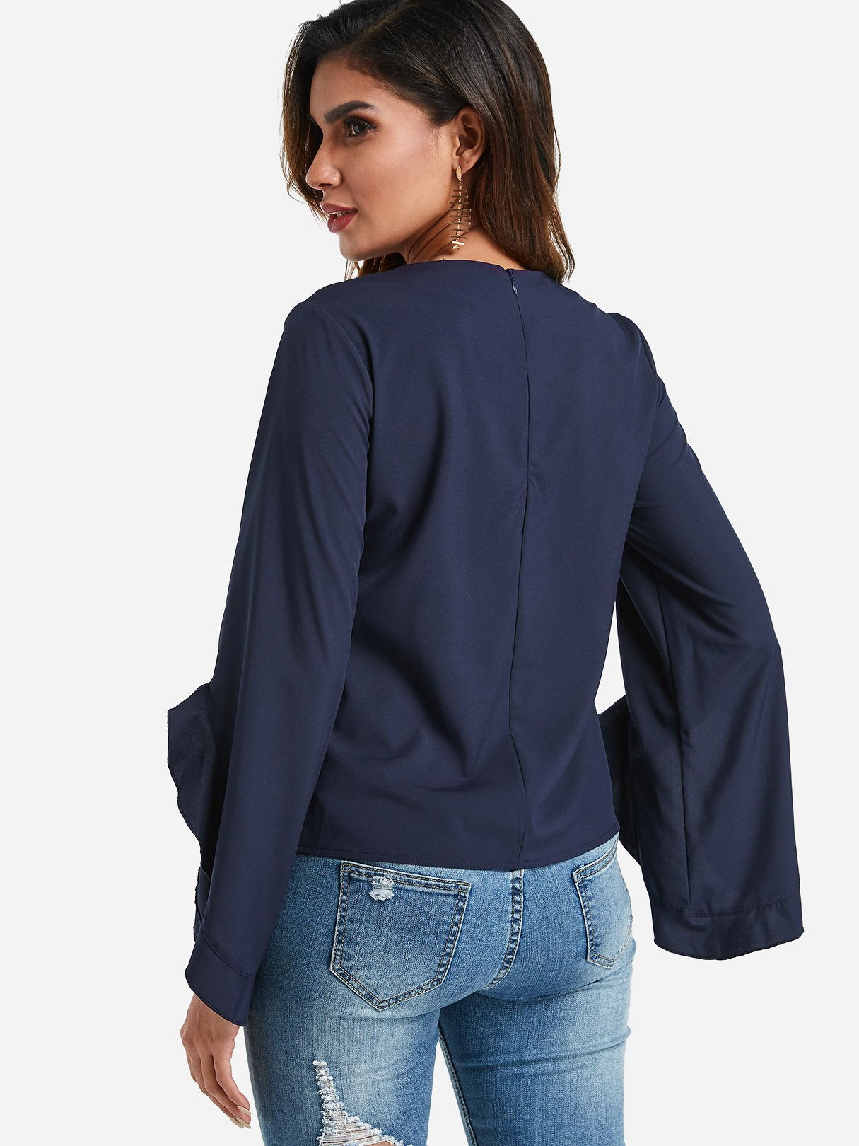 NEW FEELING Womens Navy Blouses