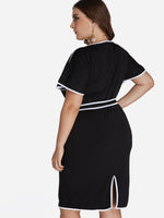 NEW FEELING Womens Black Plus Size Dresses