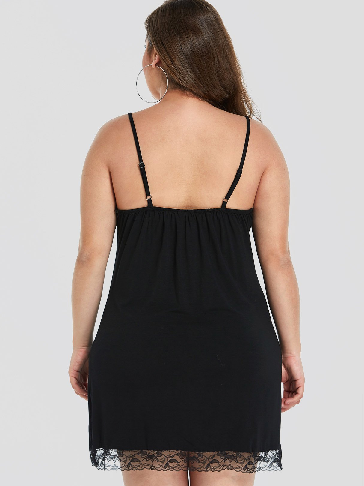 NEW FEELING Womens Black Plus Size Intimates