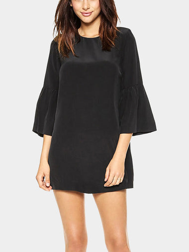 Wholesale Black Frill Mini Dress
