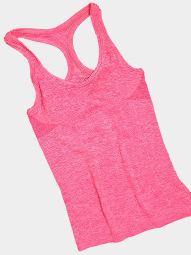 Wholesale Round Neck Plain Sleeveless Pink Tank Top
