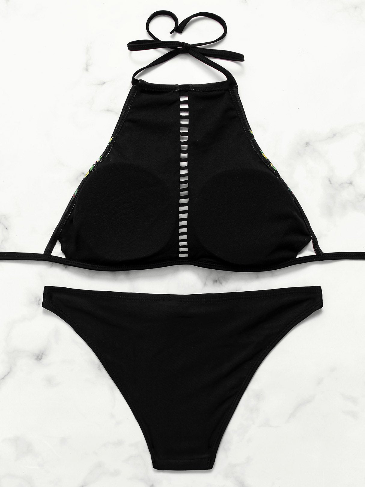 NEW FEELING Womens Black Bikinis