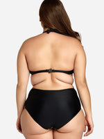 NEW FEELING Womens Leopard Plus Size Swimwear