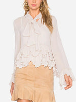 Wholesale V-Neck Plain White Blouses