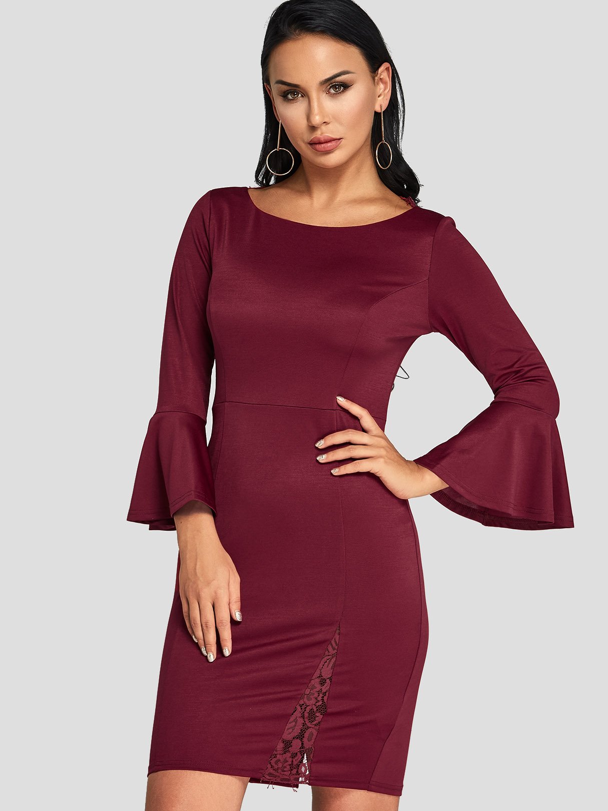 ODM Ladies 3/4 Sleeve Sexy Dresses