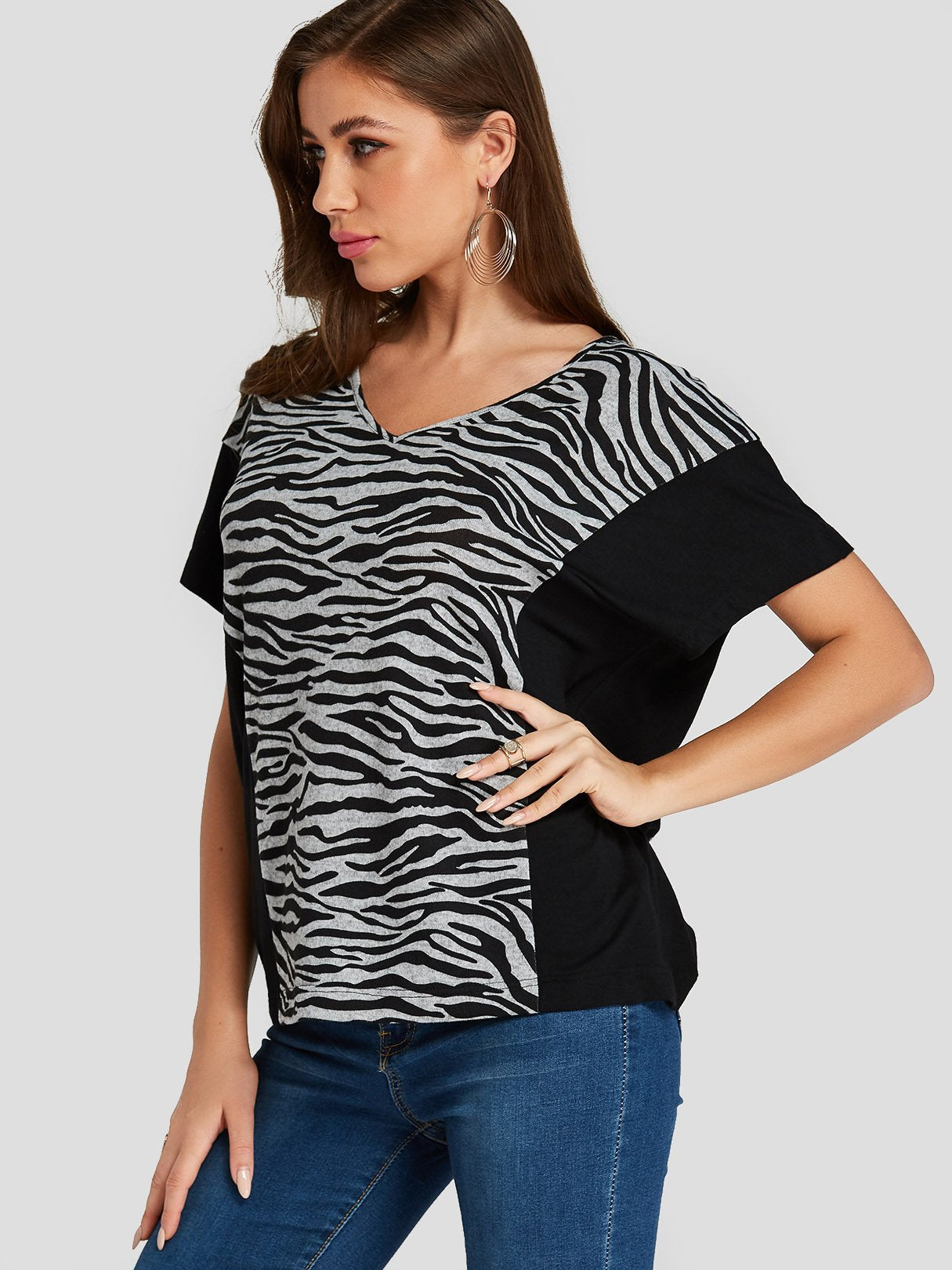 OEM Ladies Color Block T-Shirts
