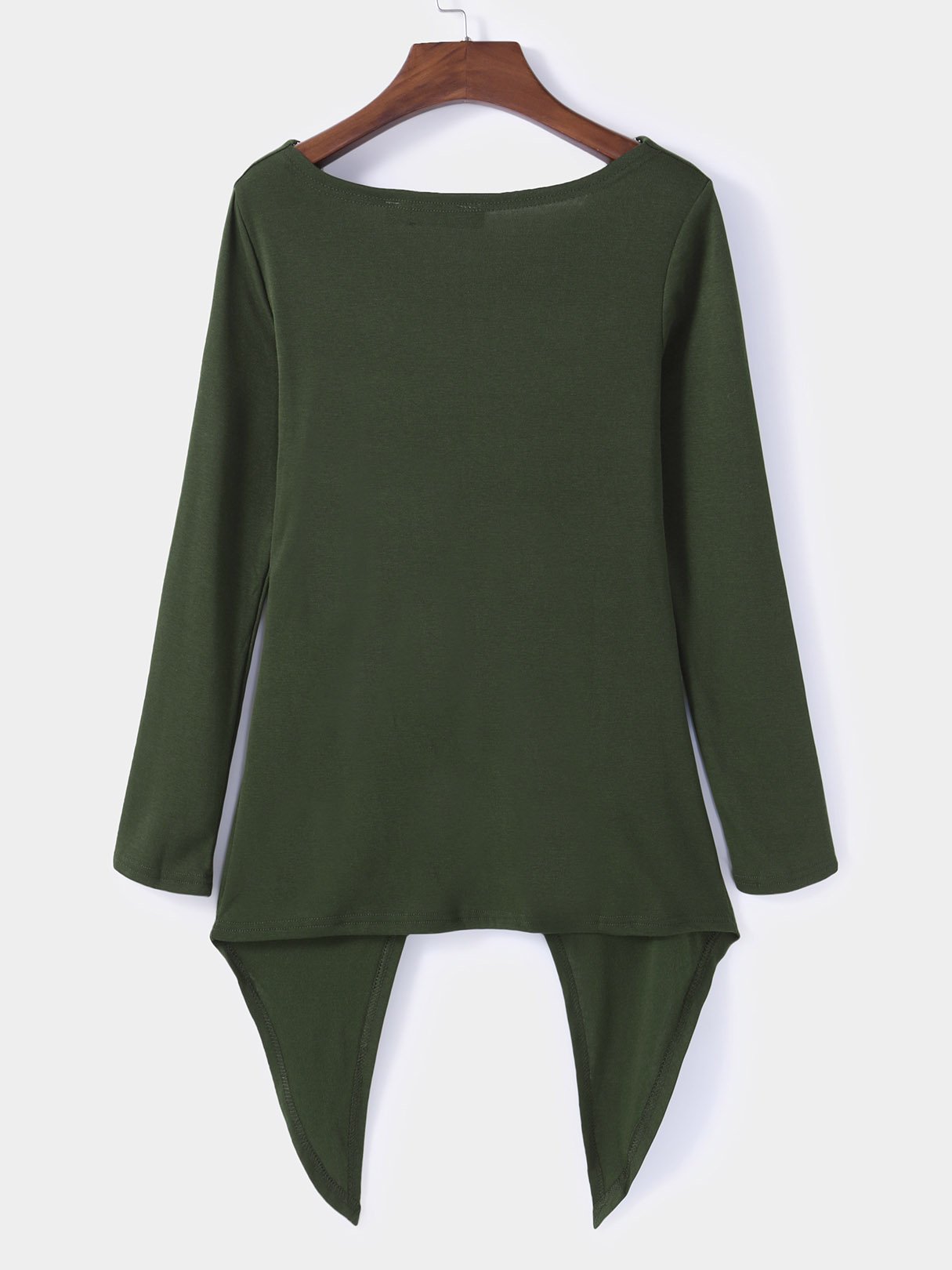 NEW FEELING Womens Army Green T-Shirts