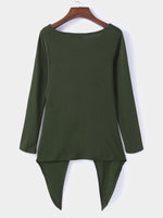 NEW FEELING Womens Army Green T-Shirts