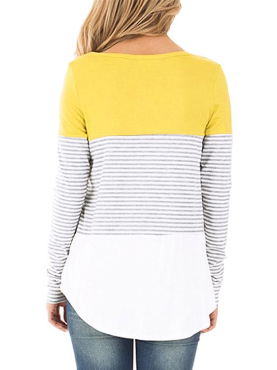 NEW FEELING Womens Yellow T-Shirts