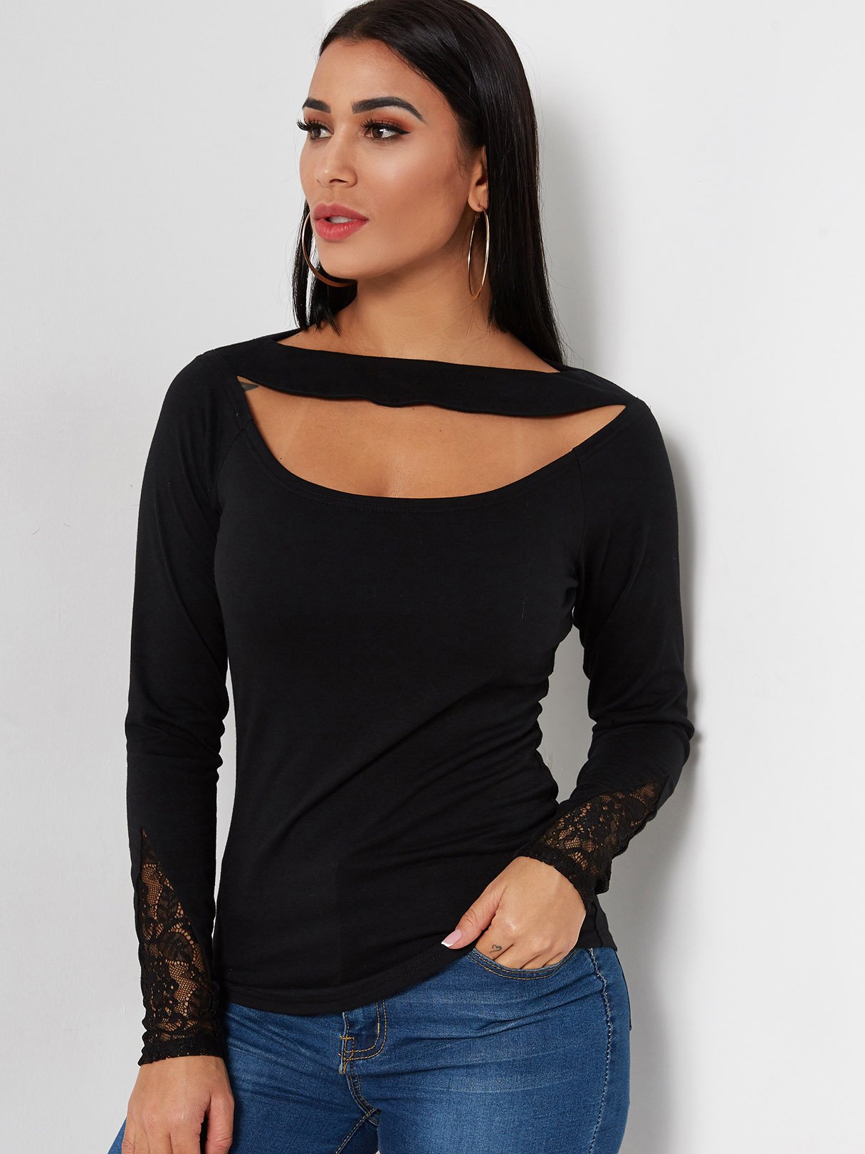 OEM Ladies Black T-Shirts