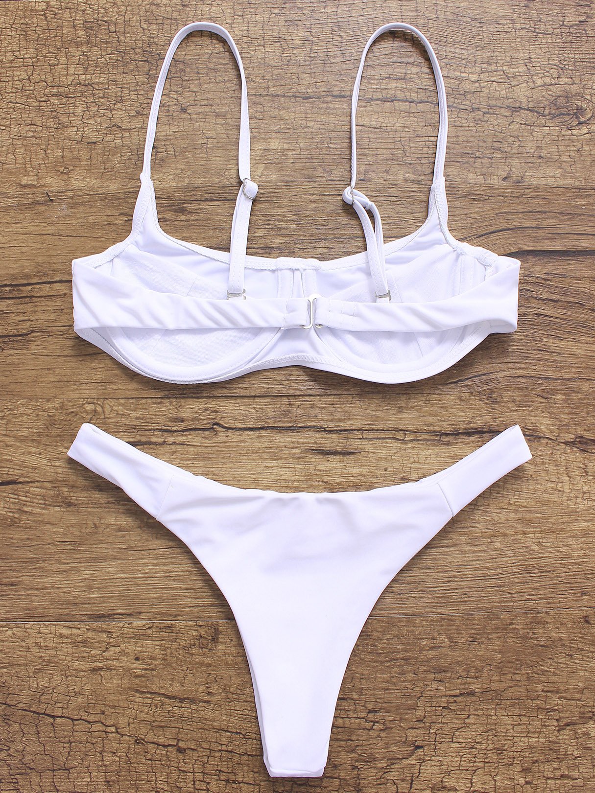 NEW FEELING Womens White Bikinis