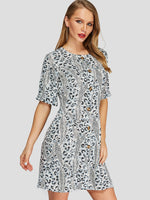 OEM Ladies Leopard Casual Dresses