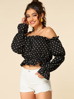 Custom Ladies Off The Shoulder Crop Top