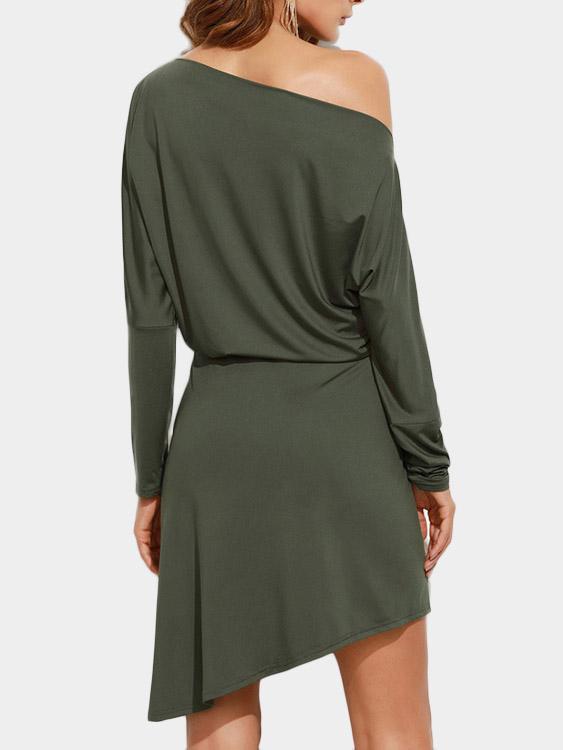 NEW FEELING Womens Green Casual Dresses