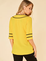 ODM Ladies Half Sleeve Blouses