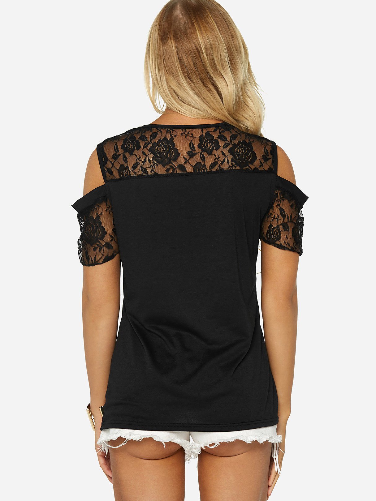 NEW FEELING Womens Black T-Shirts