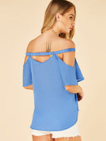 ODM Ladies Half Sleeve Blouses