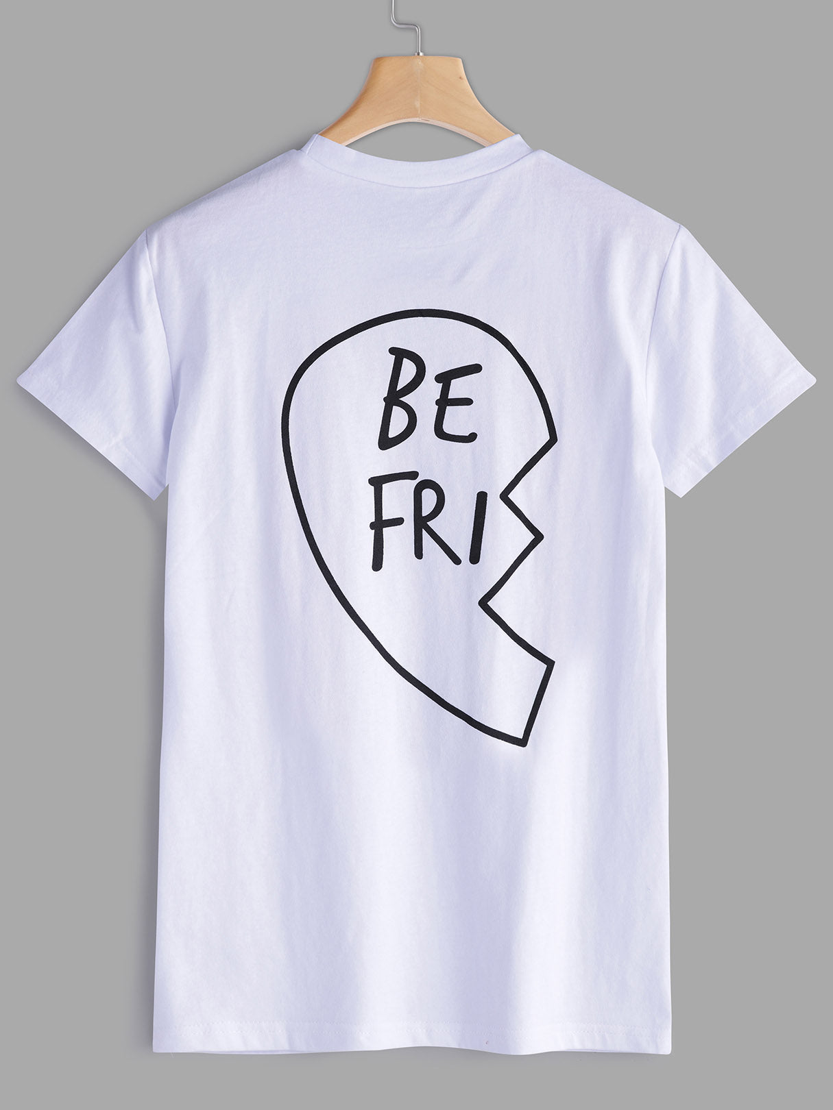 Wholesale Crew Neck Short Sleeve Letter Printed T-Shirt
