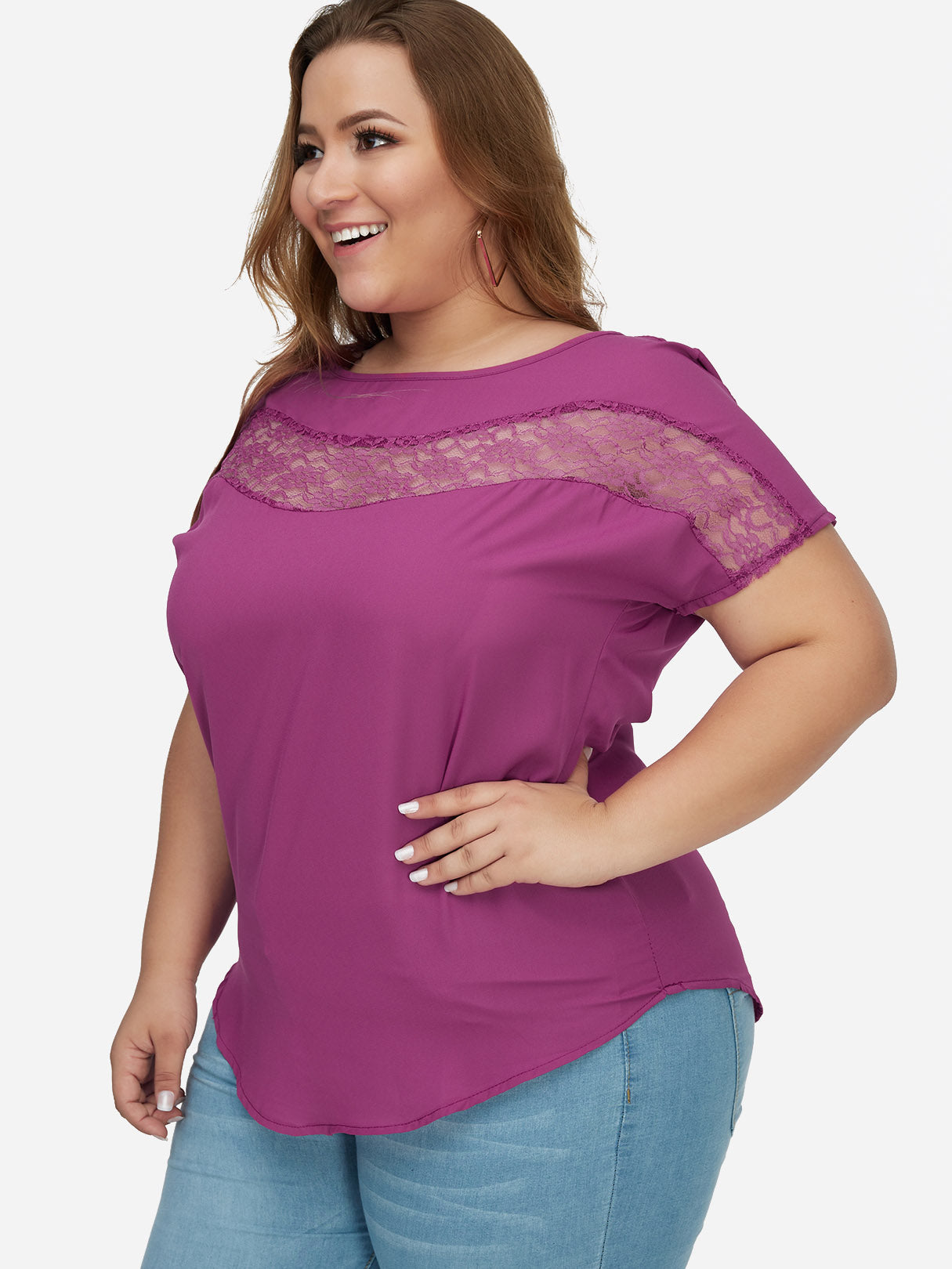 OEM Ladies Rose Plus Size Tops