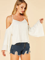NEW FEELING Womens White T-Shirts