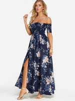 OEM Ladies Navy Floral Dresses