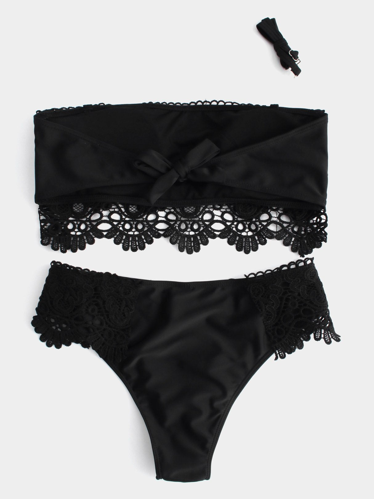NEW FEELING Womens Black Bikinis