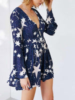OEM Ladies Blue Mini Dresses