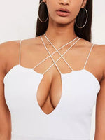 OEM Ladies White Mini Dresses