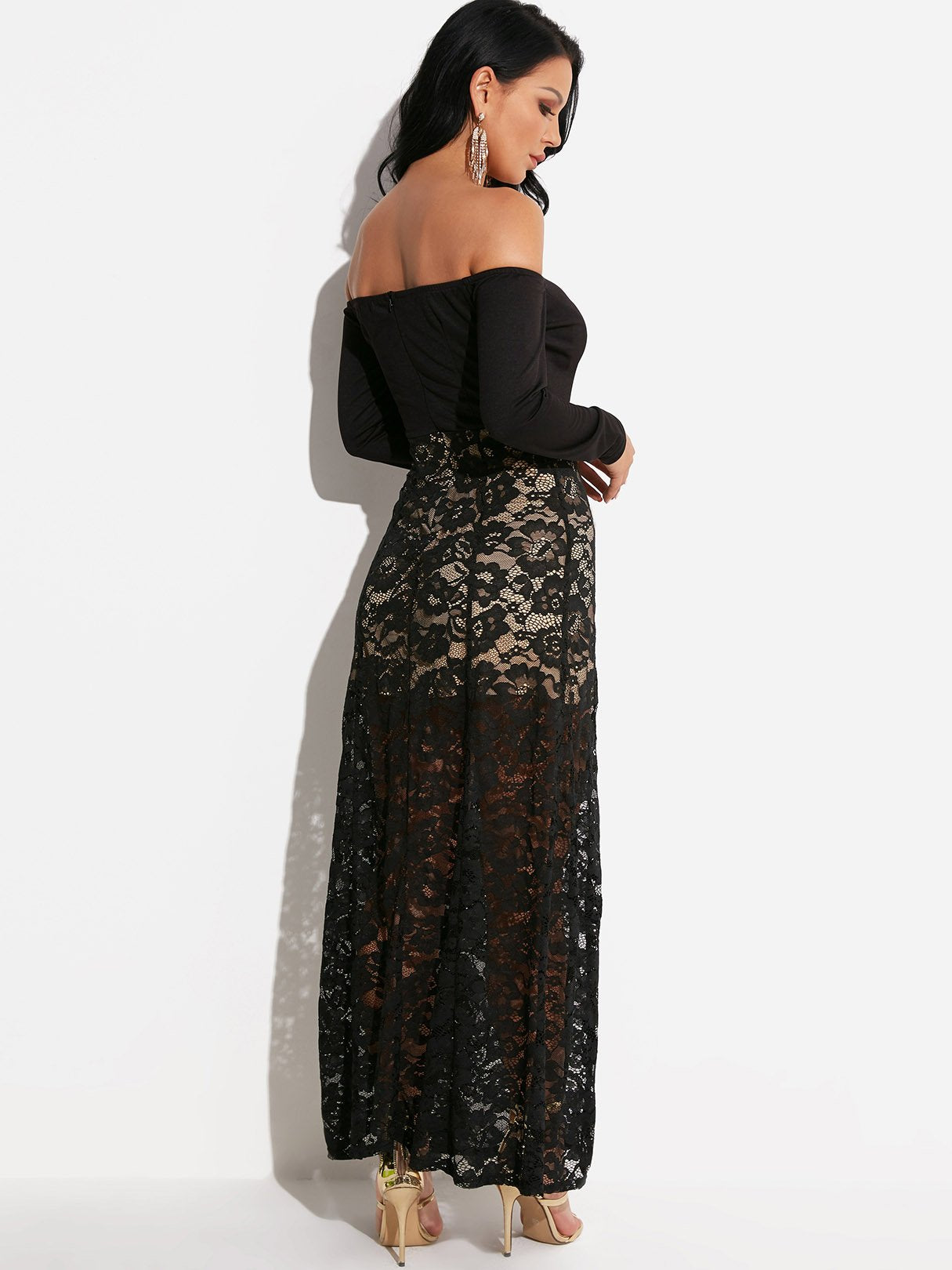 NEW FEELING Womens Black Off The Shoulder Dresses