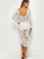 NEW FEELING Womens White Cover-Ups