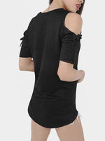 NEW FEELING Womens Black T-Shirts