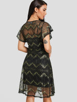 ODM Ladies Short Sleeve Sexy Dress