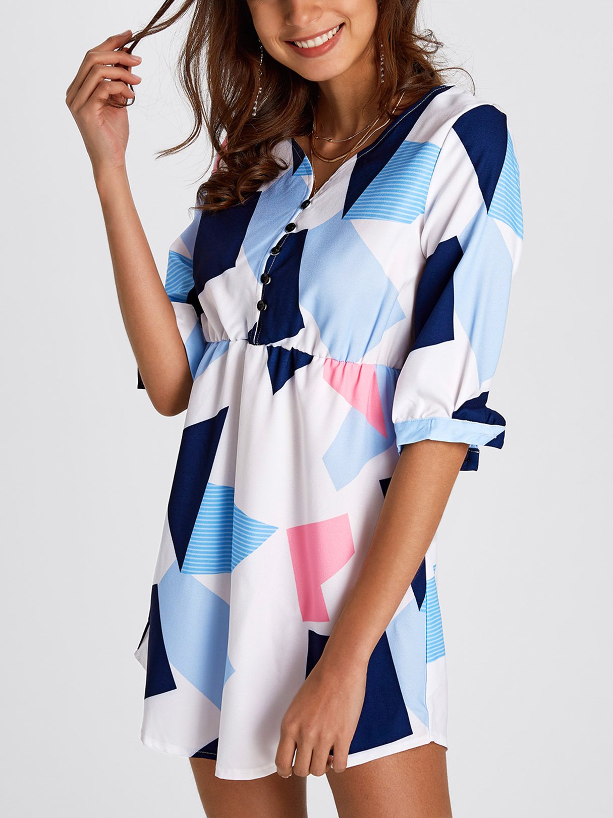 ODM Ladies 3/4 Sleeve Mini Dresses