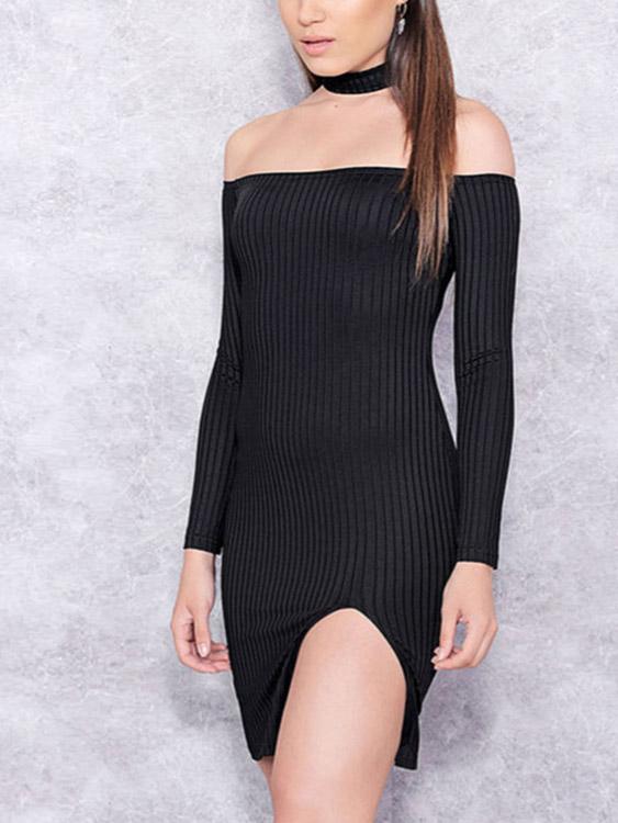OEM Ladies Black Mini Dresses