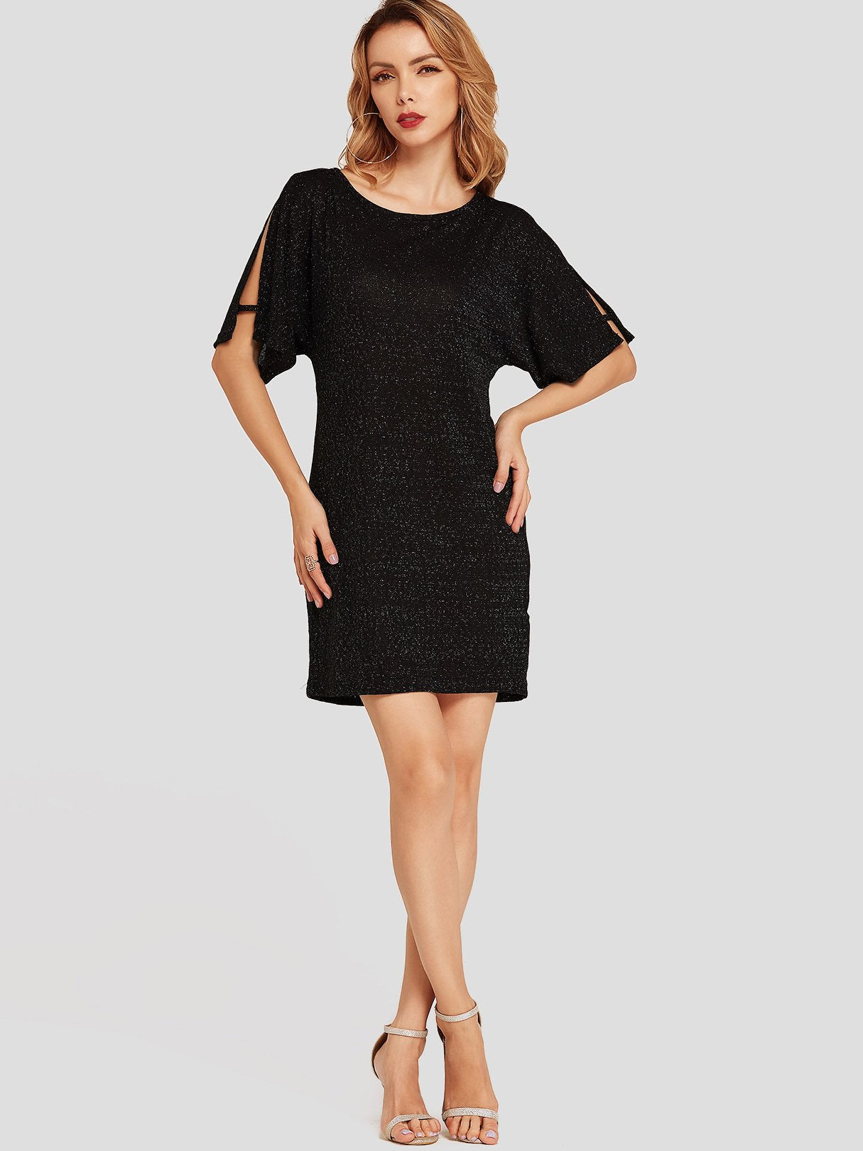NEW FEELING Womens Black Casual Dresses