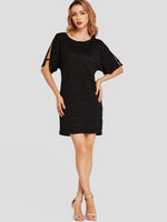 NEW FEELING Womens Black Casual Dresses