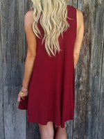 NEW FEELING Womens Burgundy Mini Dresses