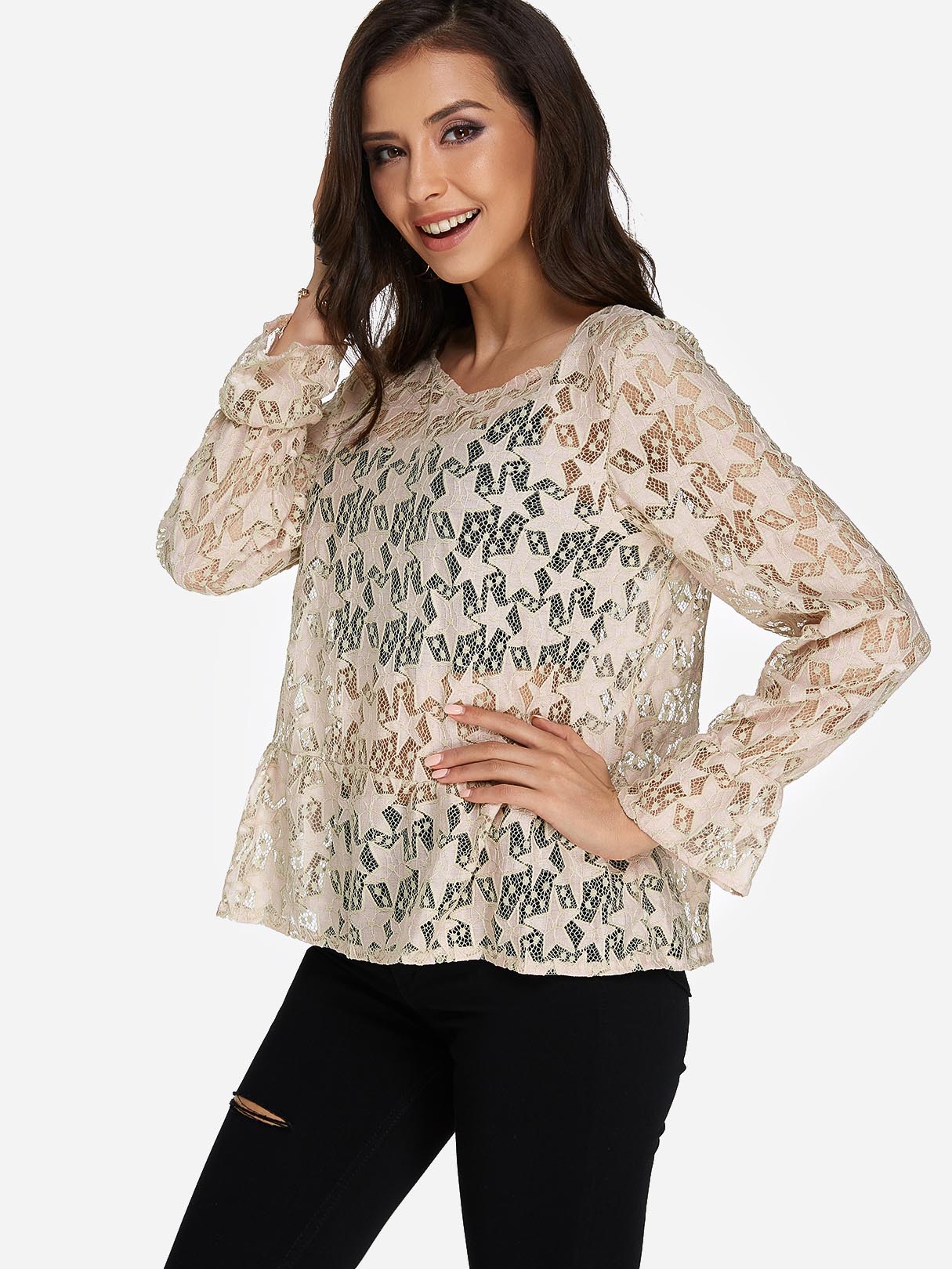 OEM Ladies Beige T-Shirts