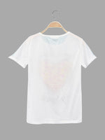 NEW FEELING Womens White T-Shirts