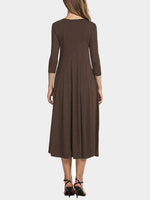 OEM ODM Womens Coffee Midi Dresses
