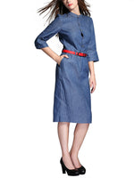 OEM ODM Womens 3/4 Sleeve Shirt Dresses