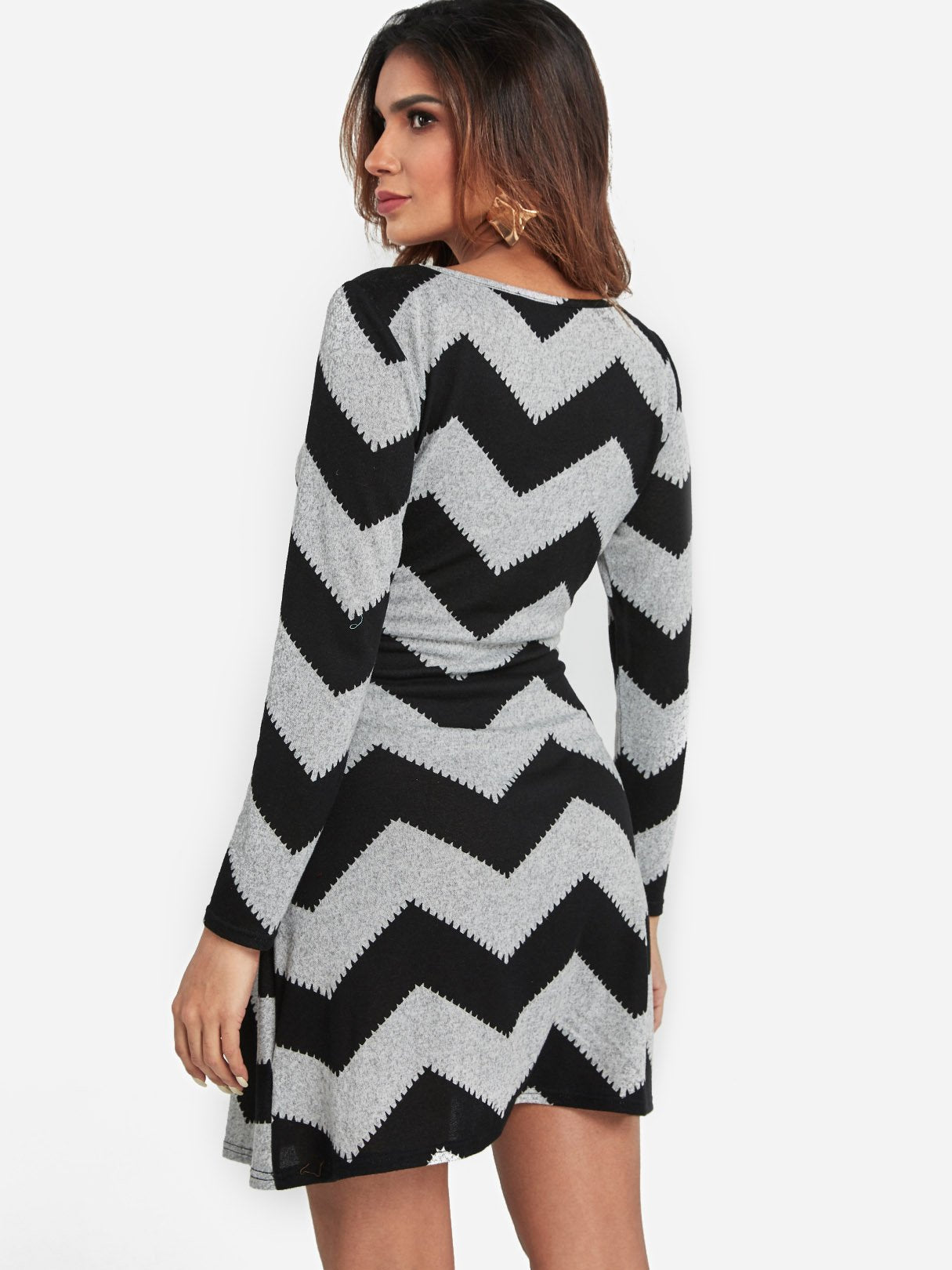 NEW FEELING Womens Striped Mini Dresses