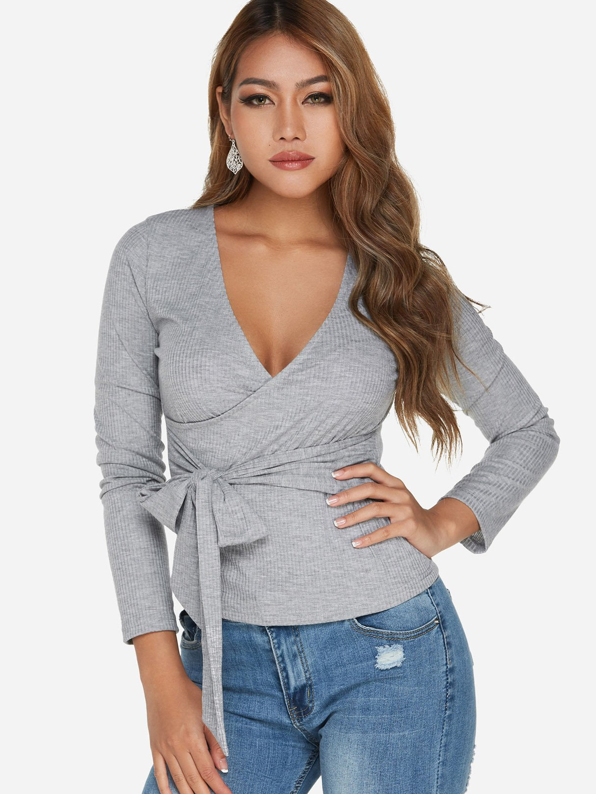 Custom Ladies Deep V Neck Top