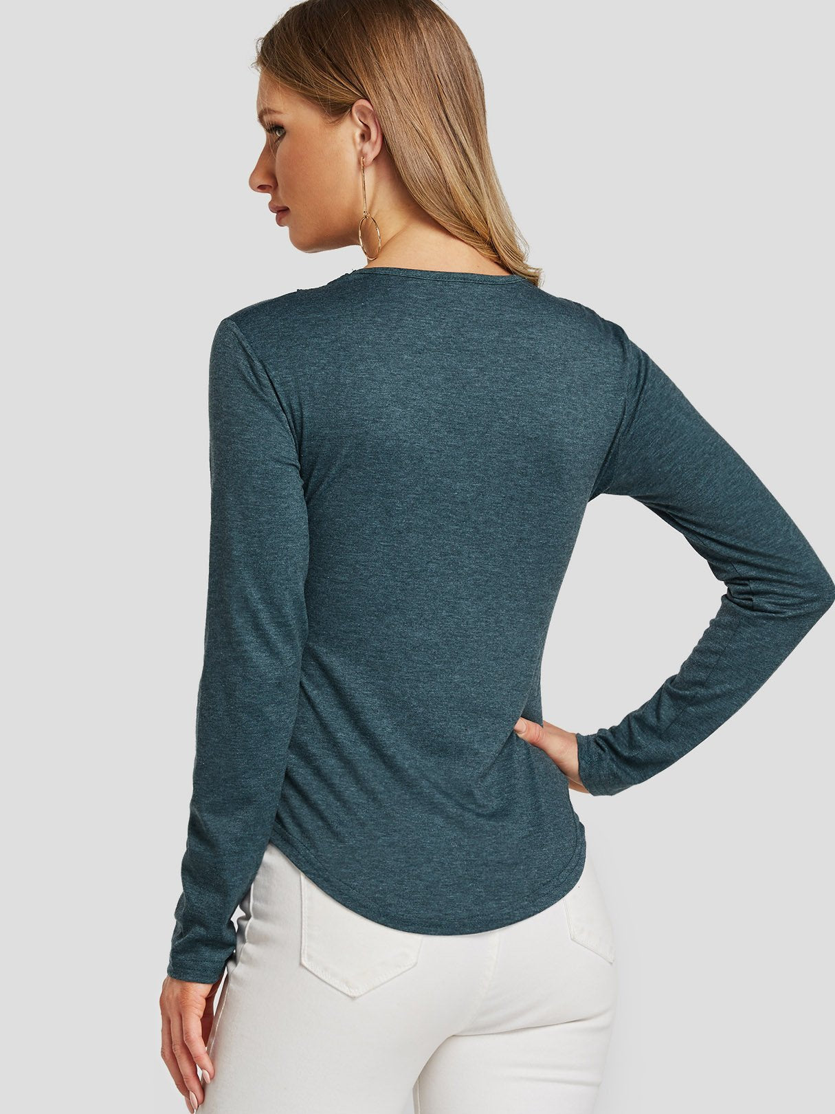 NEW FEELING Womens Green T-Shirts