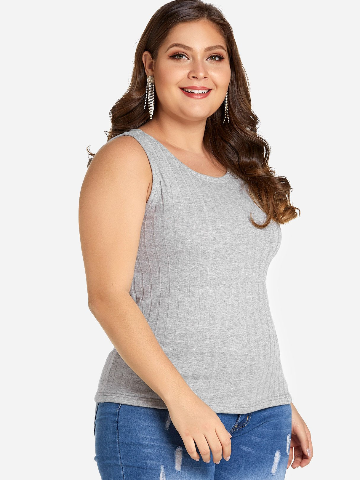 ODM Ladies Sleeveless Plus Size Tops